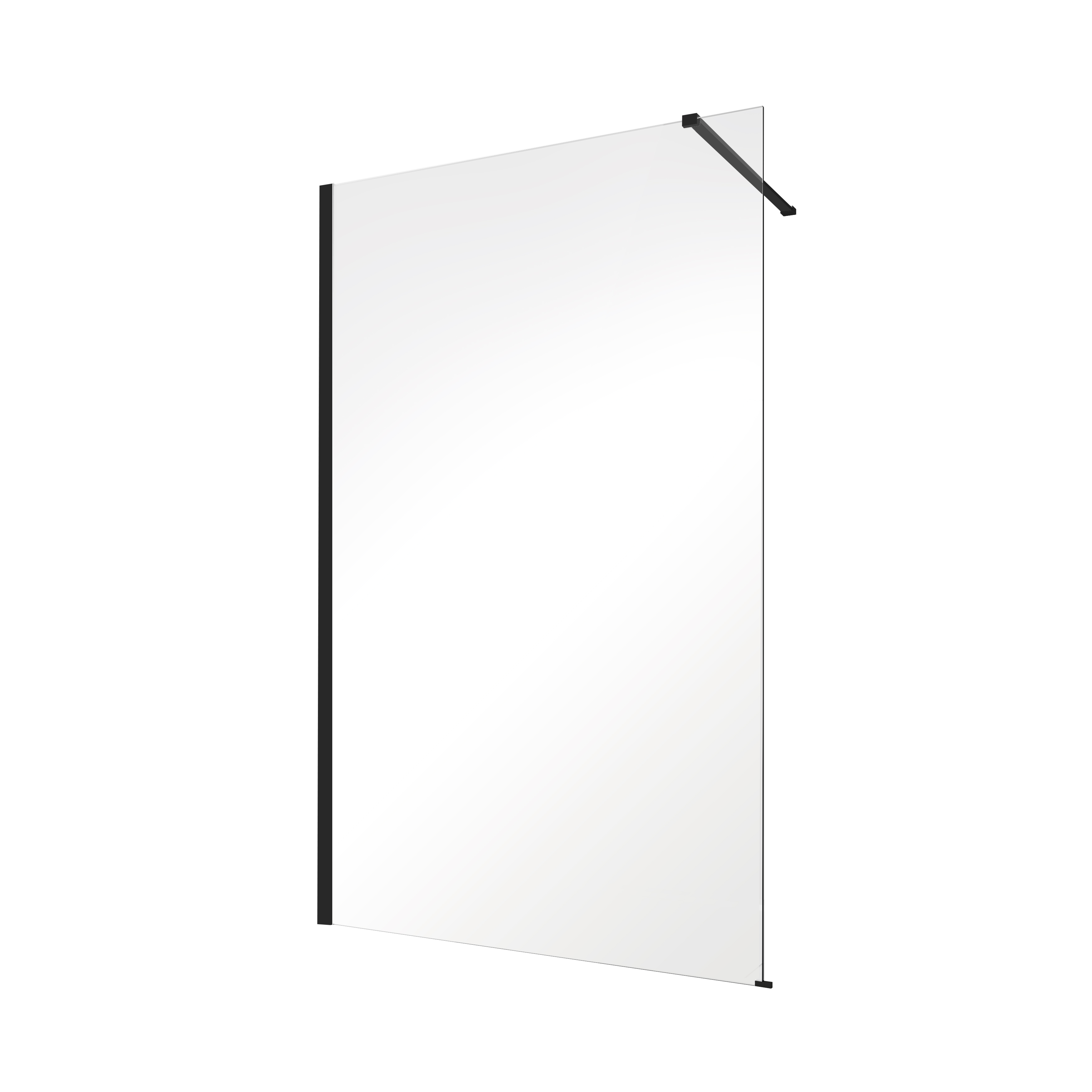 Besco Eco-N Black sprchová zástěna walk-in 100 cm černá matný/průhledné sklo ENB-100-195C