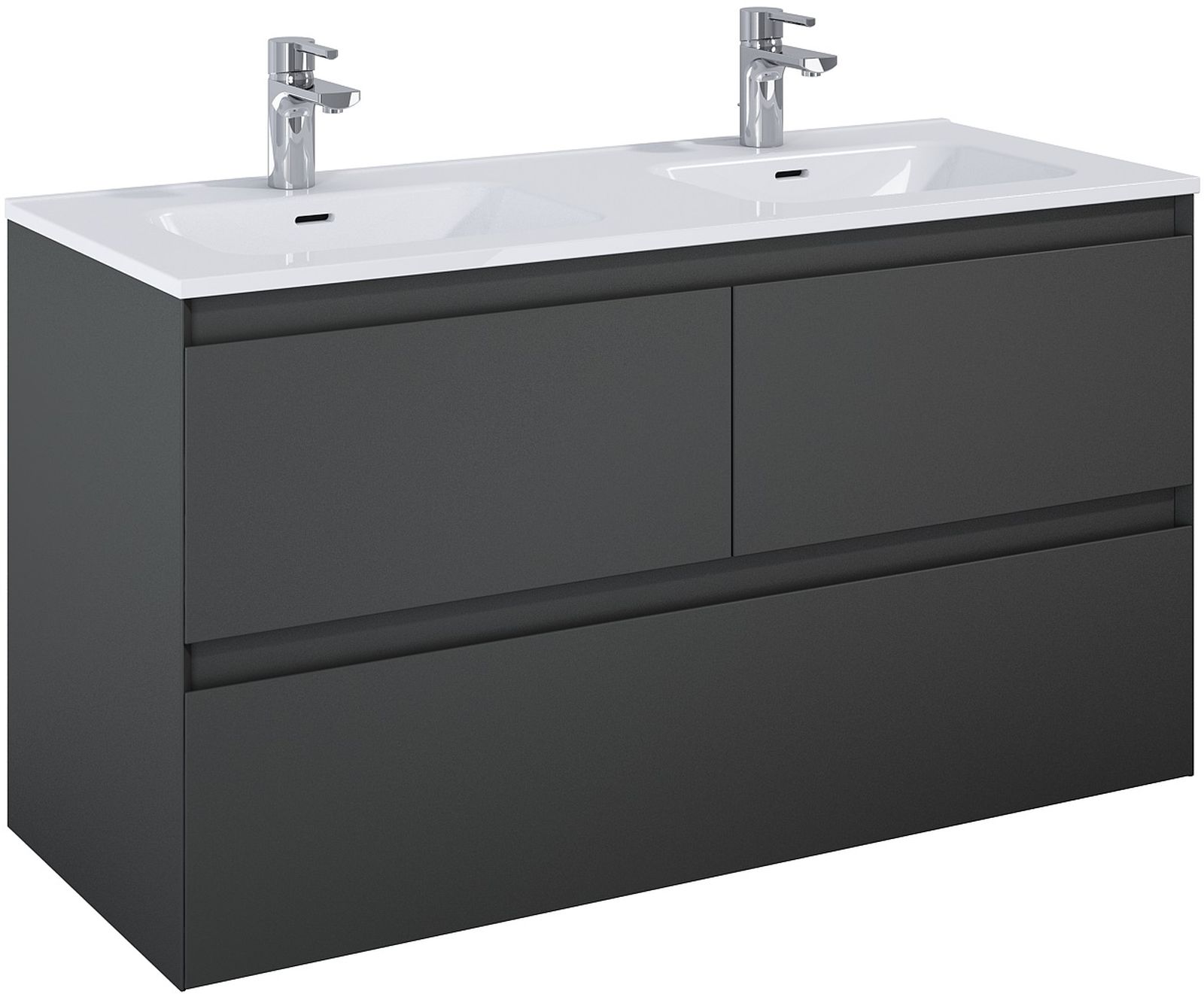 Elita Split skříňka 120x45.8x63.5 cm pod umyvadlo závěsná antracitová 168182