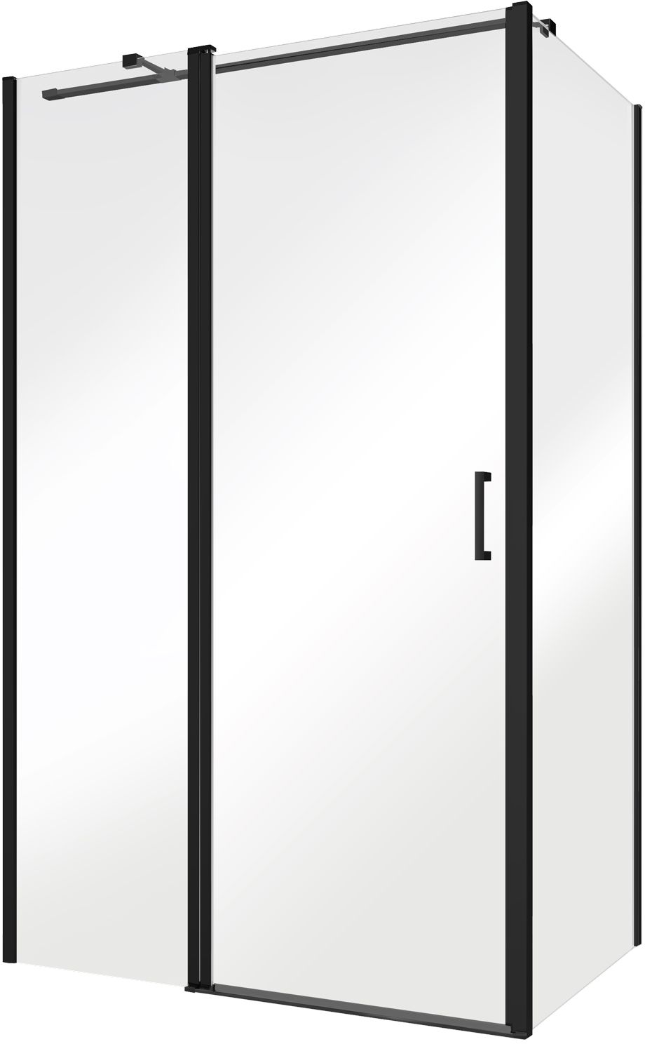 Besco Exo-CH Black sprchová zástěna 100 cm černá matný/průhledné sklo PCH-10B-190C