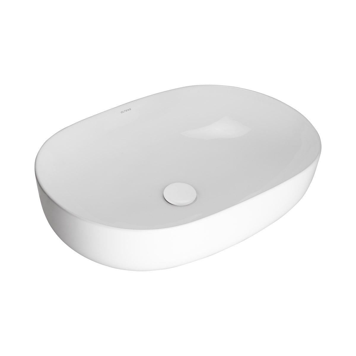 Oltens Hamnes umyvadlo 60.5x41.5 cm oválné na pult bílá 40820000