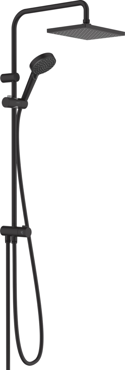 Hansgrohe Vernis Shape sprchová sada na stěnu s dešťovou sprchou černá 26282670