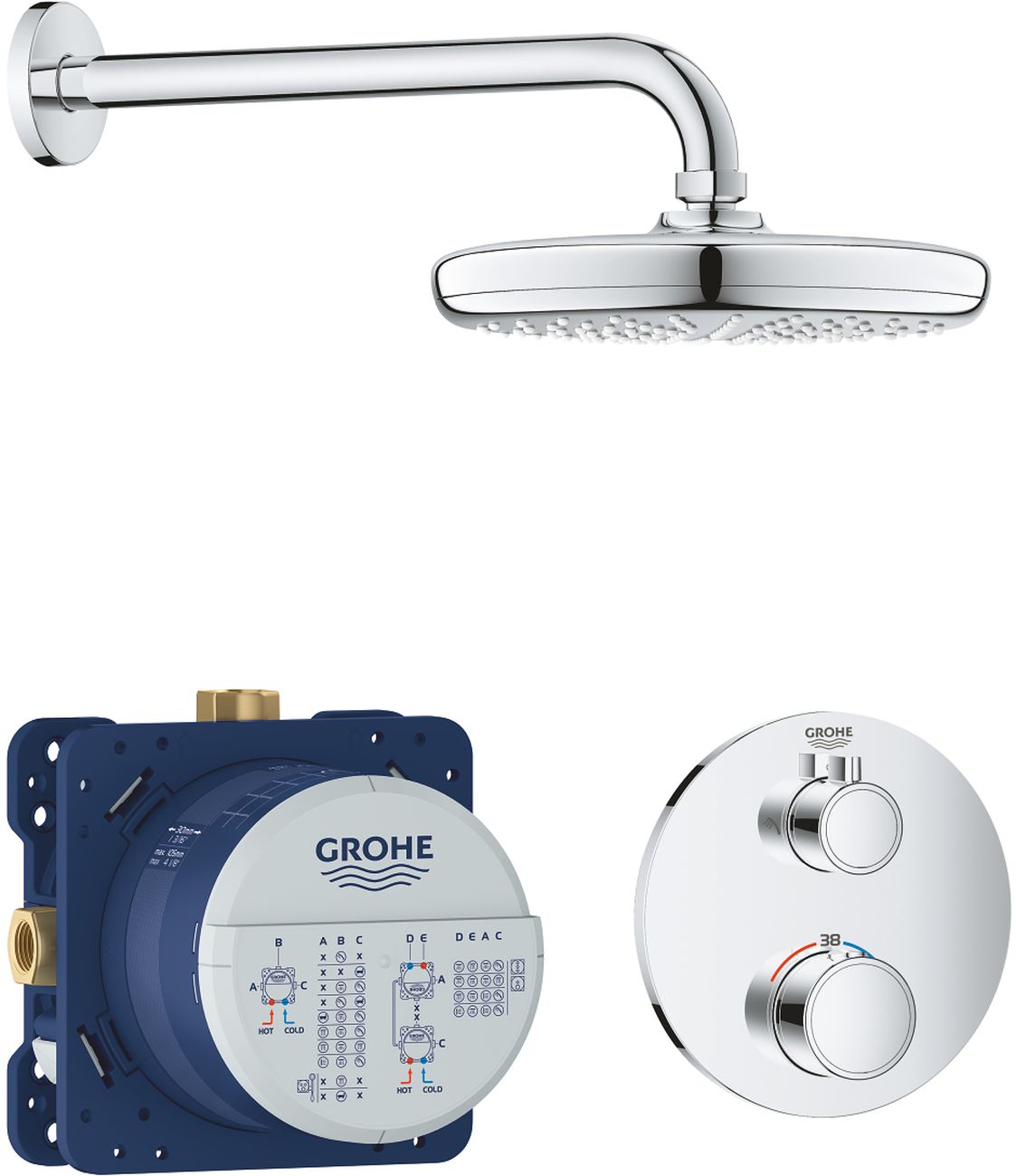 Grohe Grohtherm sprchová sada pod omítku s termostatem ano StarLight Chrome 34726000