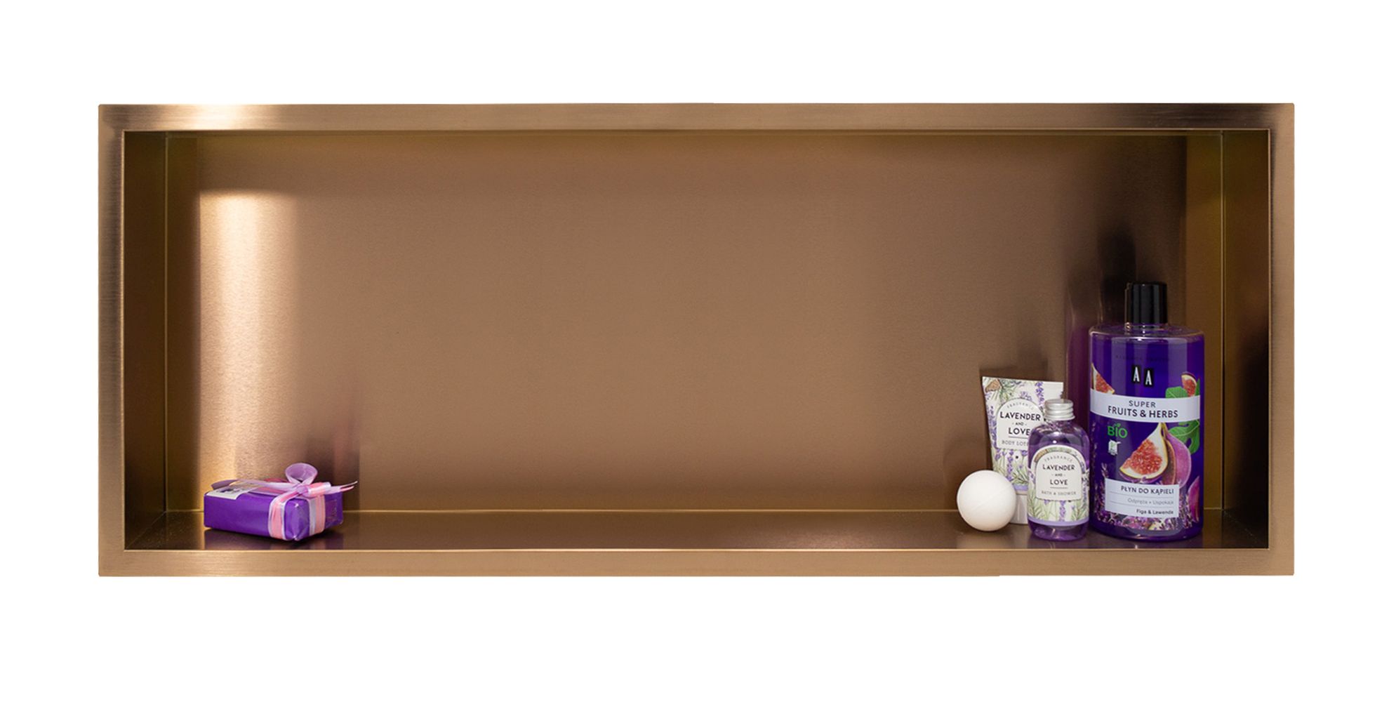 Balneo Wall-Box One Copper/Miedź zápustná polička 90 cm měděná OB-CO6