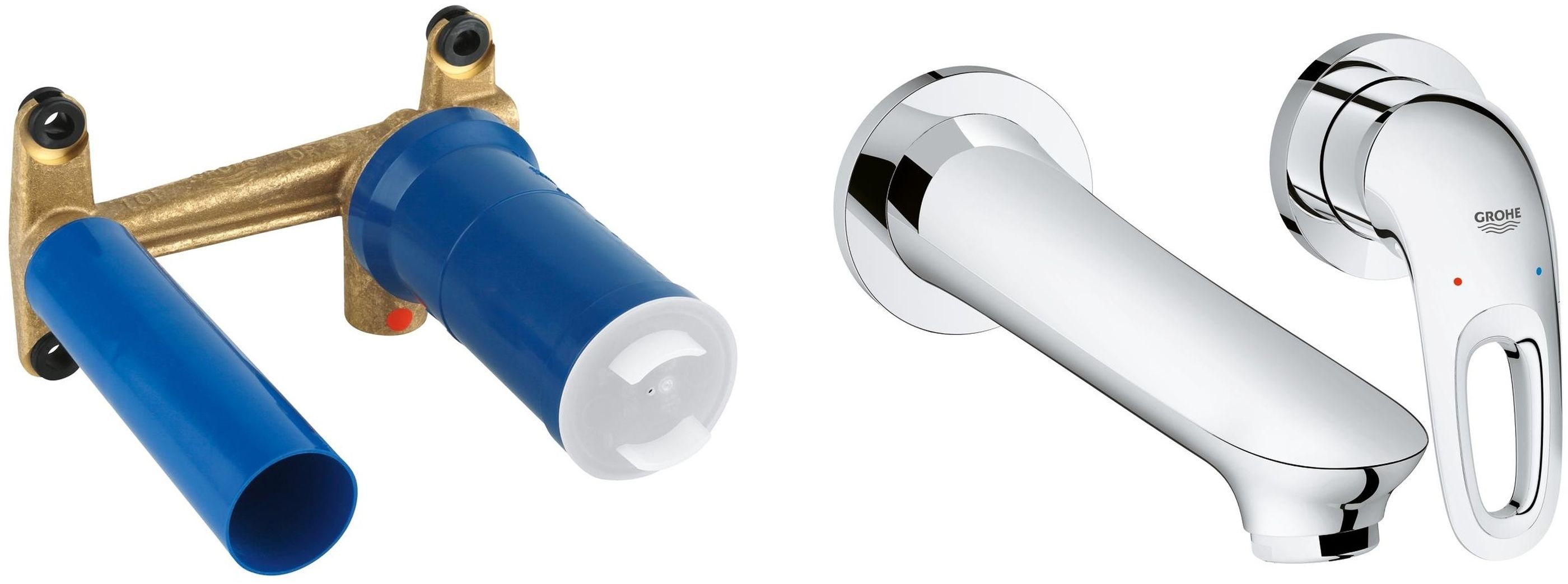 Sada umyvadlová baterie Grohe Eurostyle New 19571003, podomítkový prvek baterie Grohe Eurostyle 23571000