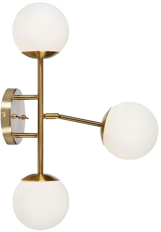 Markslöjd Trinity nástěnné svítidlo 3x20 W bílá-mosaz 108254