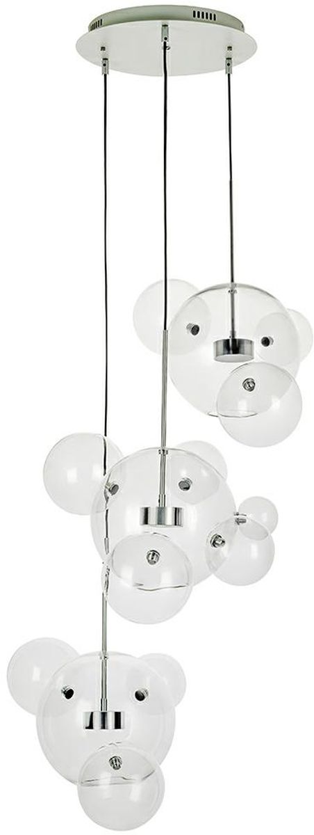 King Home Capri Disc závěsné svítidlo 6x7 W chrom-průhledná XCP9148-3A.CHROM