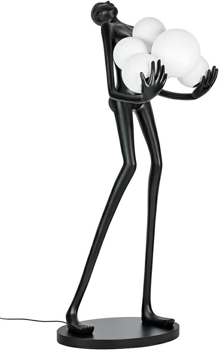 King Home Human stojací lampa 6x30 W bílá-černá JL009