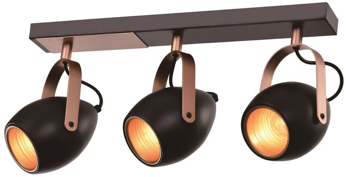 Candellux Anica stropní světlo 3x40 W černá-měděná 93-82589