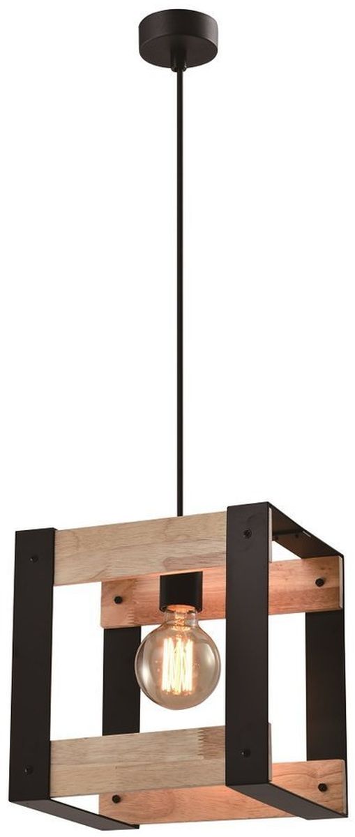 Candellux Varna závěsné svítidlo 1x40 W černá-dřevo 31-78513