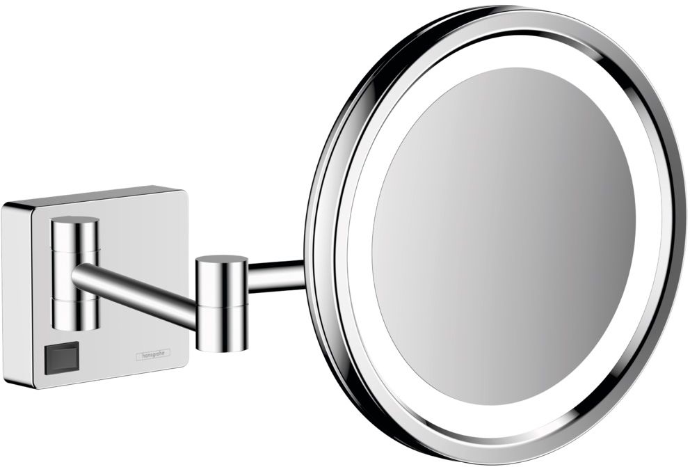 Hansgrohe AddStoris kosmetické zrcátko 21.7x21.7 cm kulaté s podsvícením chrom 41790000