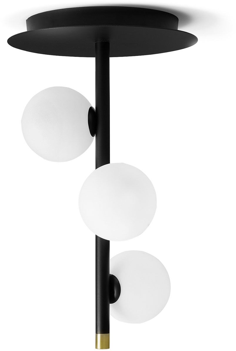 Miloox Pomi stropní světlo 3x40 W bílá-černá 1744.103