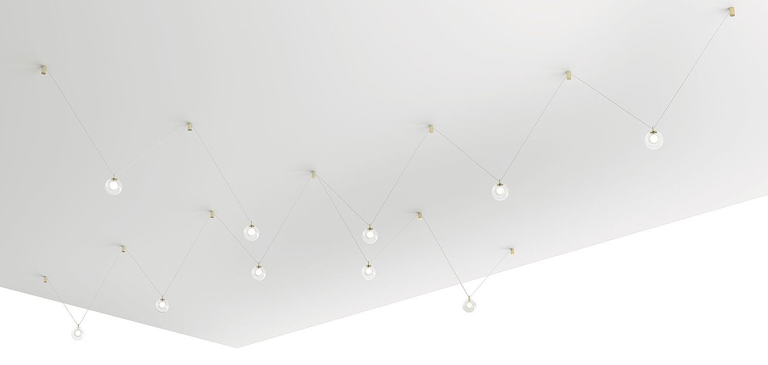 Miloox Aladino závěsné svítidlo x40 W průhledná-zlatá 1744.149