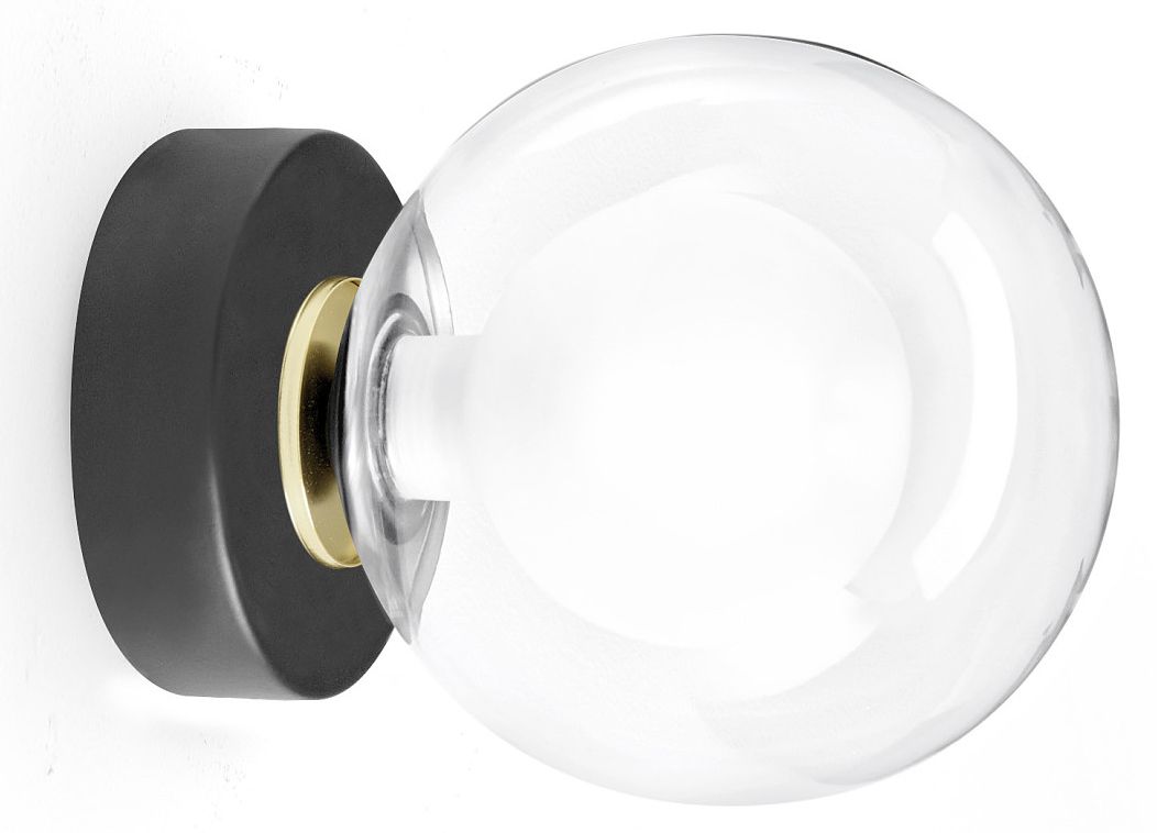 Miloox Cosmo nástěnné svítidlo 1x40 W černá-průhledná 1744.167