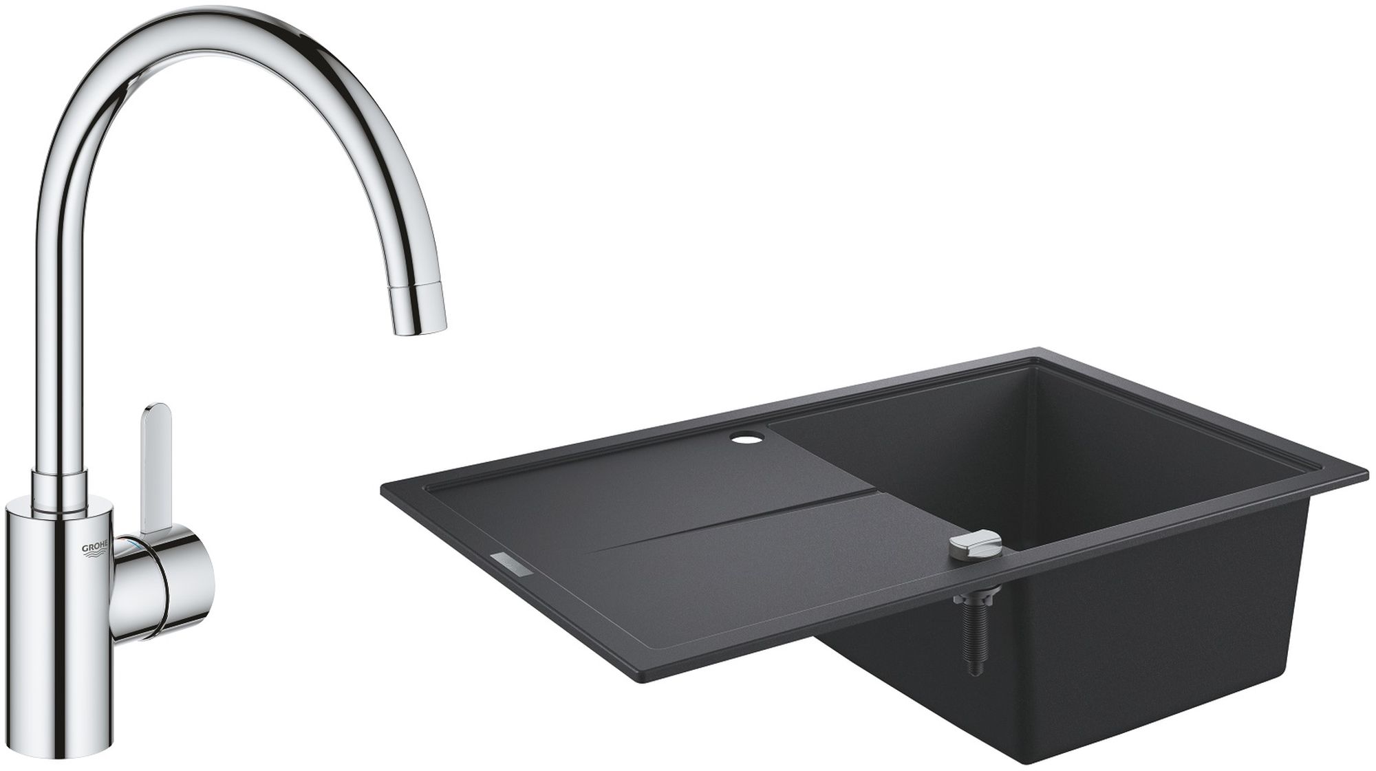 Sada granitový dřez Grohe K400 31639AP0, kuchyňská baterie Grohe Eurosmart Cosmopolitan 32843002