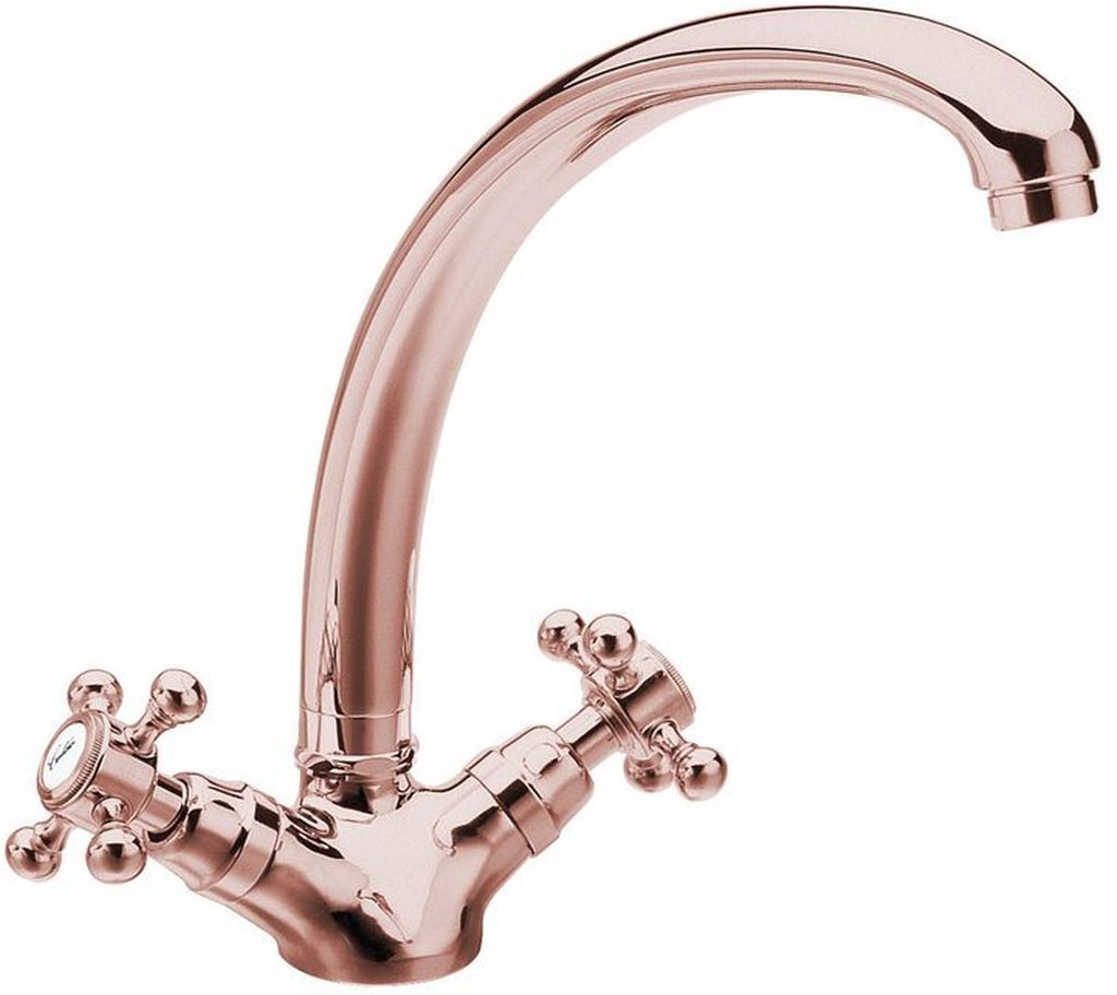 Sapho Antea kuchyňská baterie stojící růžová/fialová-zlatá/staré zlato 3117