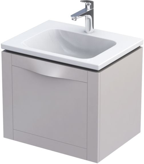 Oristo Skagen skříňka 59.6x45.5x50 cm pod umyvadlo závěsná písková OR49-SD1S-60-10