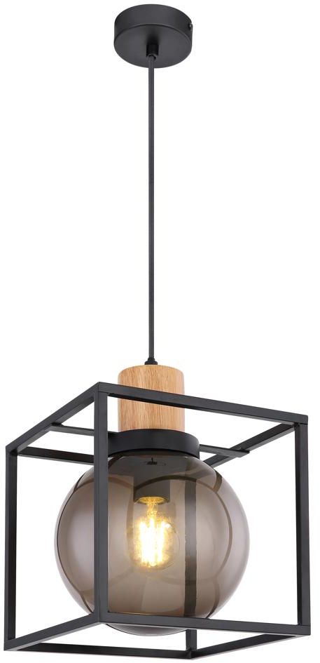 Candellux Retro závěsné svítidlo 1x40 W černá-kouřová 31-00743