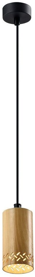 Candellux Tubo závěsné svítidlo 1x25 W černá-dřevo 31-78568
