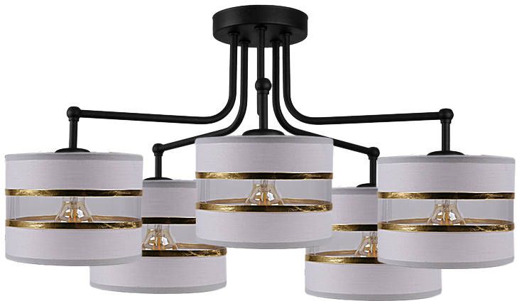 Candellux Andy stropní světlo 5x40 W černá-zlatá-šedá 35-00521