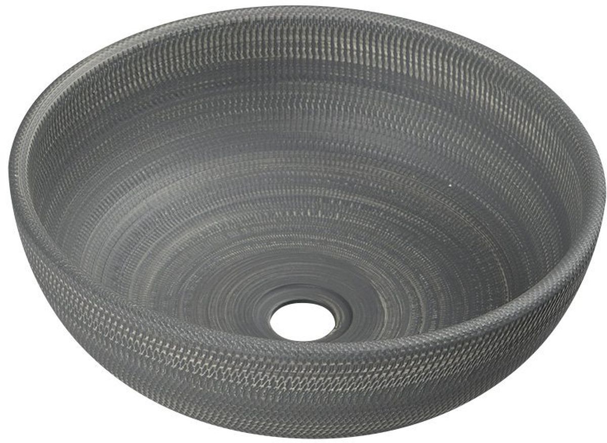 Sapho Priori umyvadlo 41x41 cm kulatý na pult šedá/kámen PI024