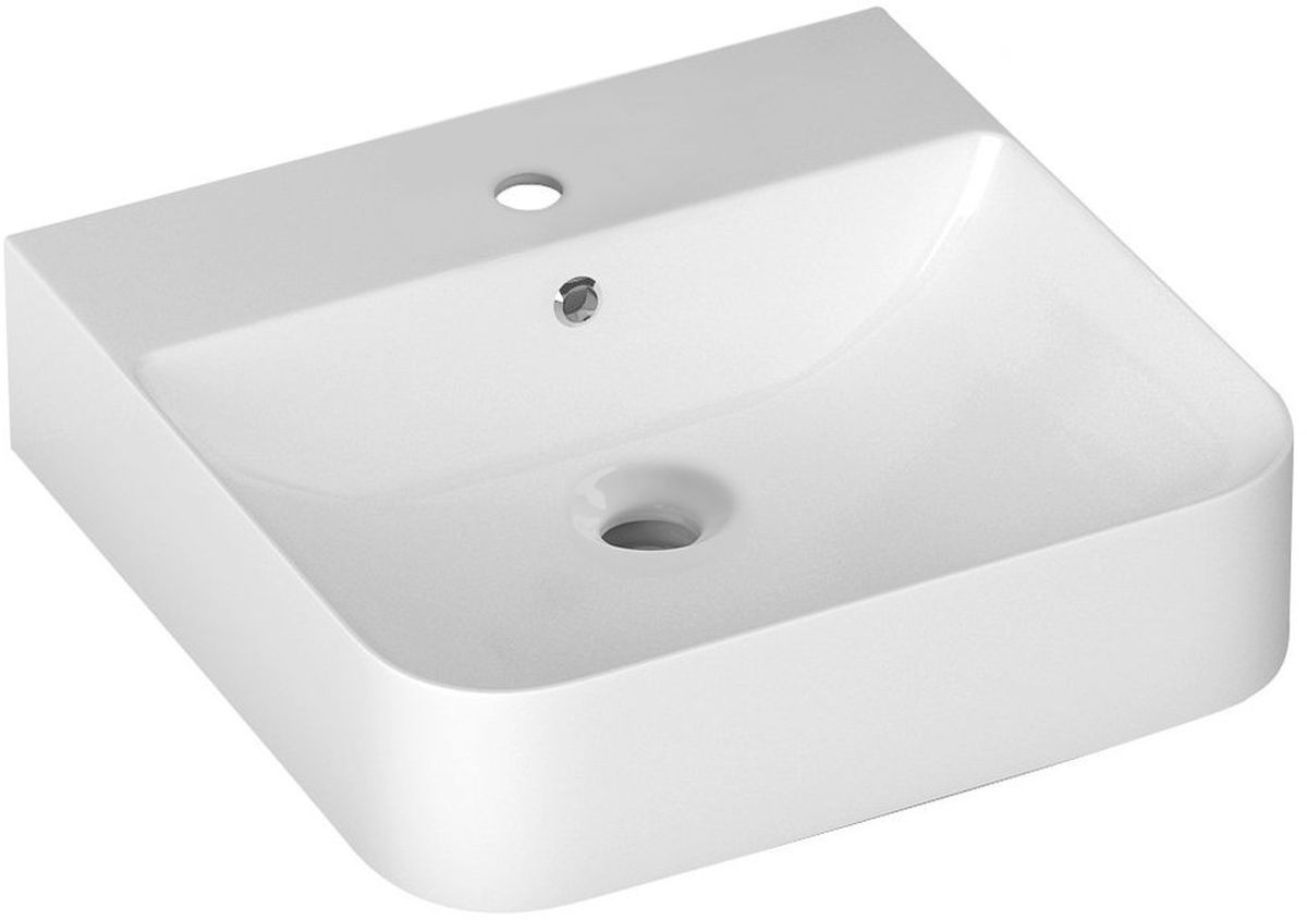 Isvea Sott Aqua umyvadlo 50.7x50 cm obdélníkový klasický-na pult bílá 10SQ51051