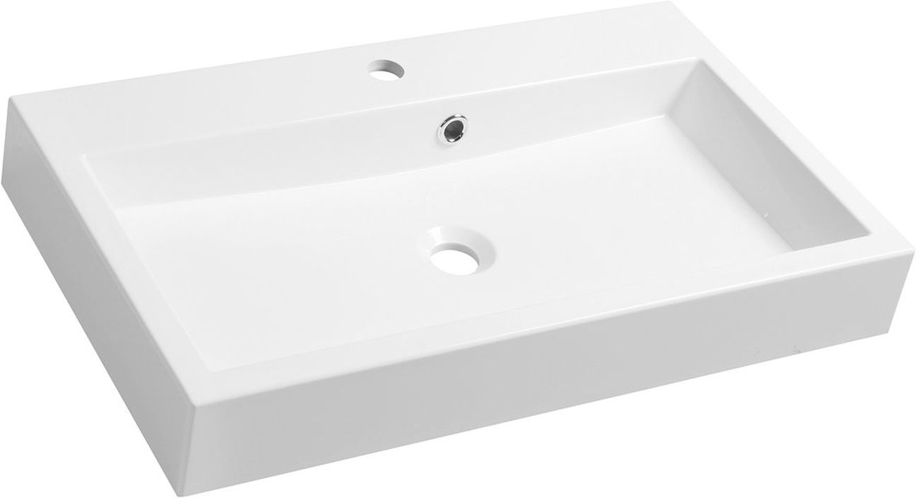 Sapho Orinoko umyvadlo 70x42 cm obdélníkový klasický-na pult bílá OR070
