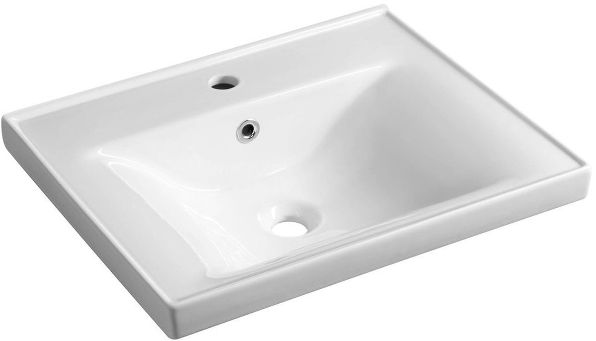 Aqualine Sava umyvadlo 55x46 cm obdélníkový klasický-nábytkový bílá 2055