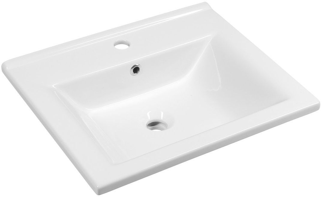 Aqualine Zuno umyvadlo 55x45 cm obdélníkový klasický-nábytkový bílá 9055