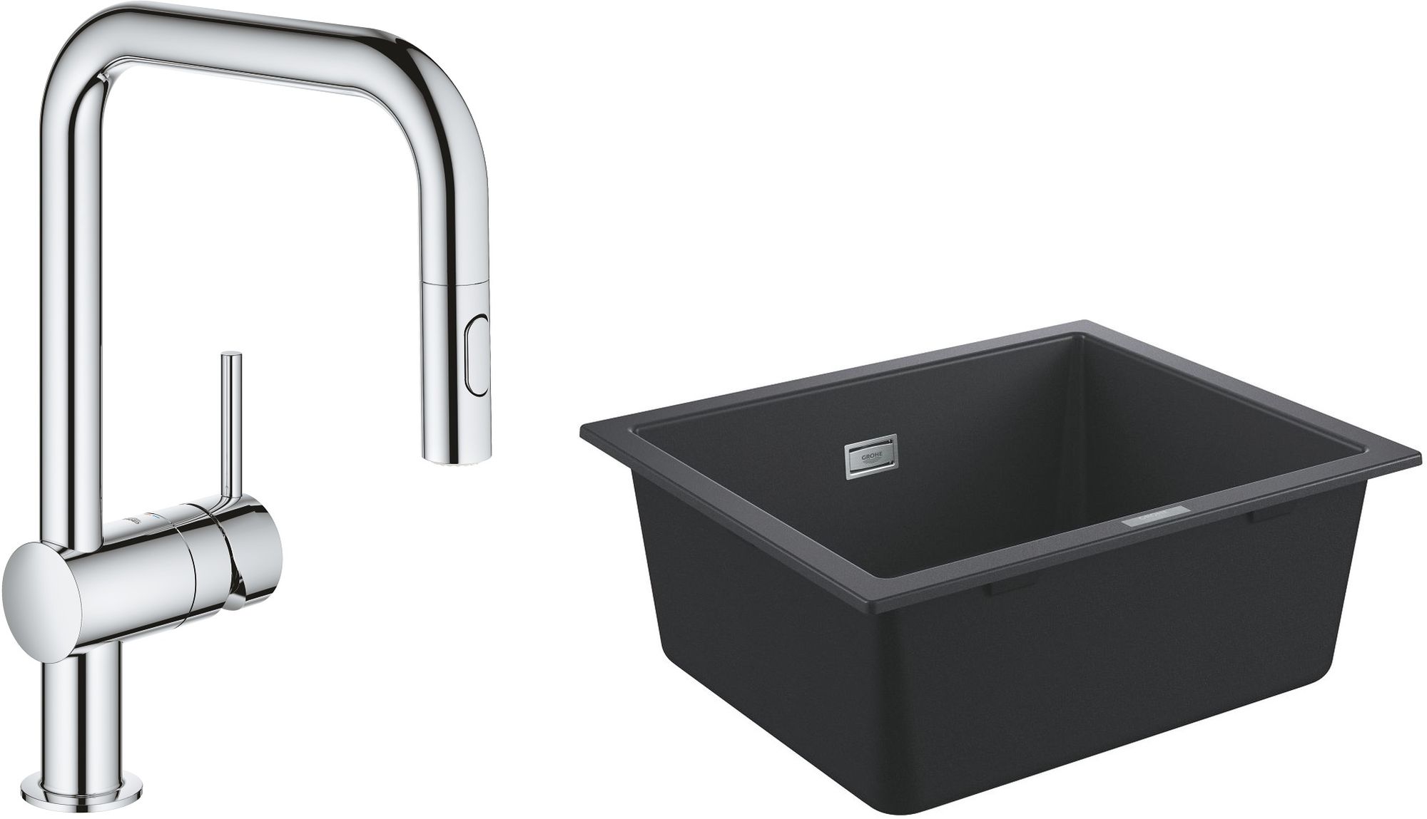 Sada granitový dřez Grohe K700 31654AP0, kuchyňská baterie Grohe Minta 32322002