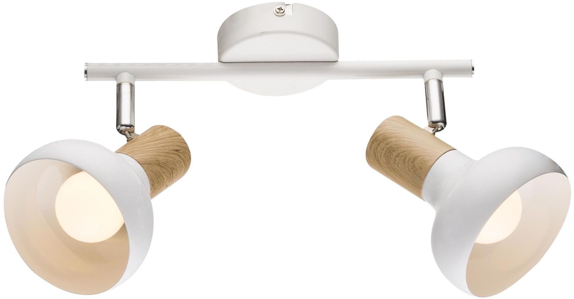 Candellux Puerto stropní světlo 2x40 W bílá-dřevo 92-62659
