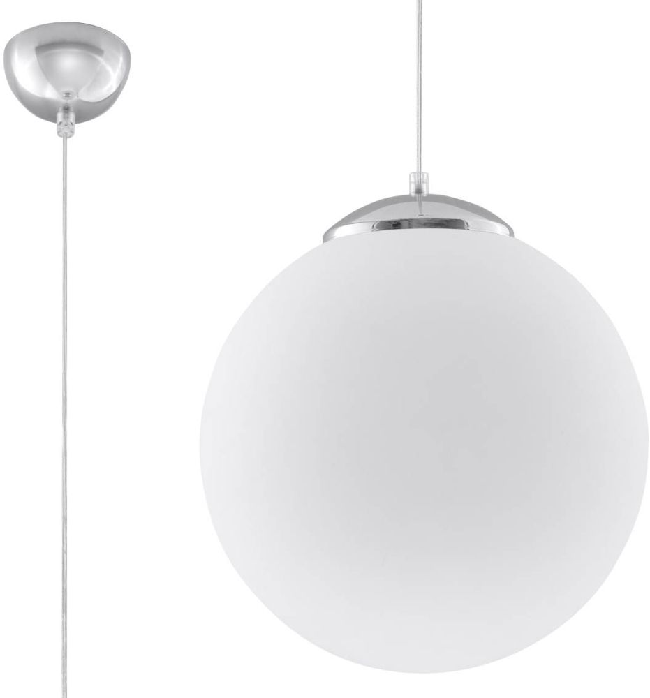 Sollux Lighting Ugo závěsné svítidlo 1x60 W bílá-chrom SL.0265