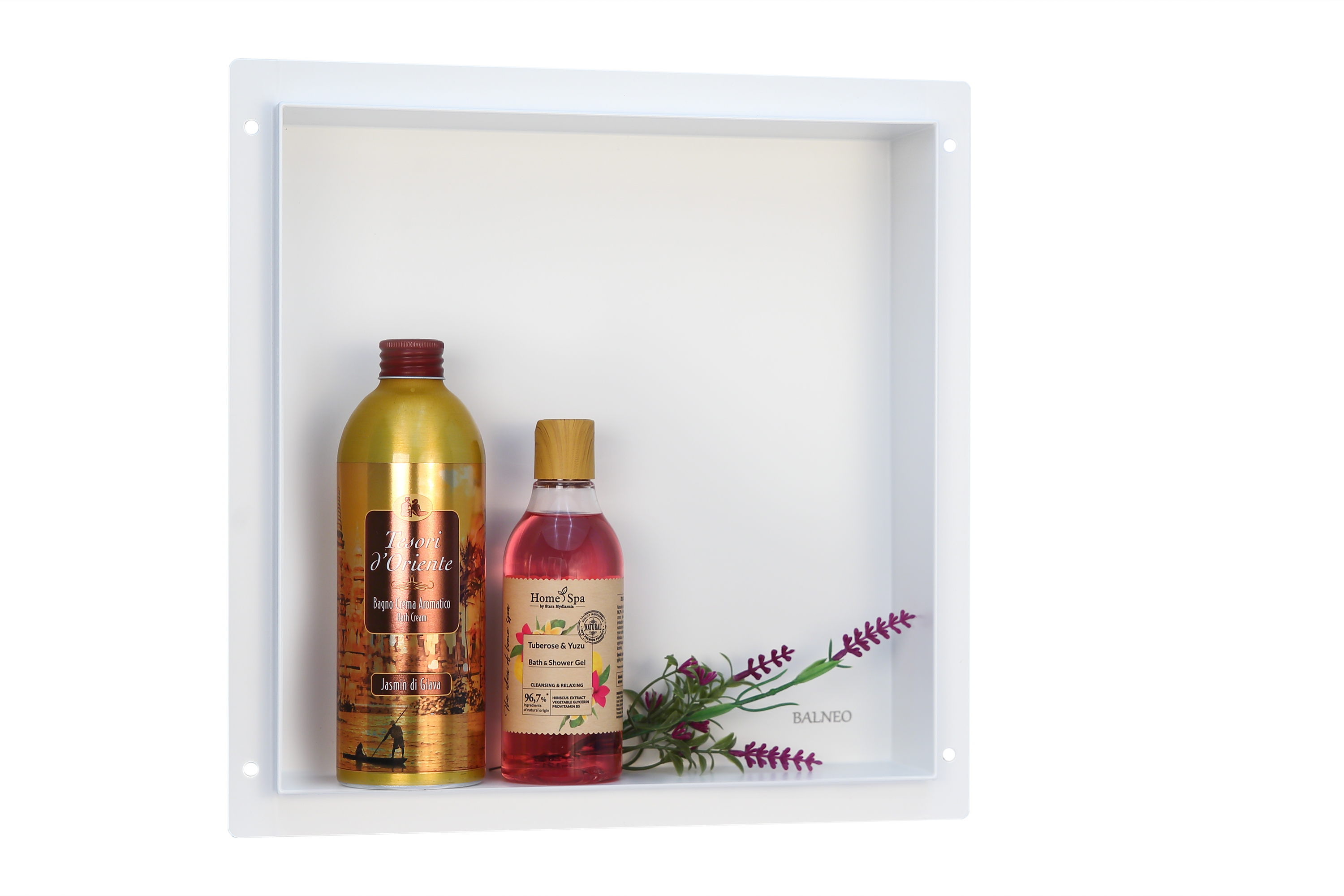 Balneo Wall-Box No Rim White zápustná polička 30 cm bílá OB-WH2-NR