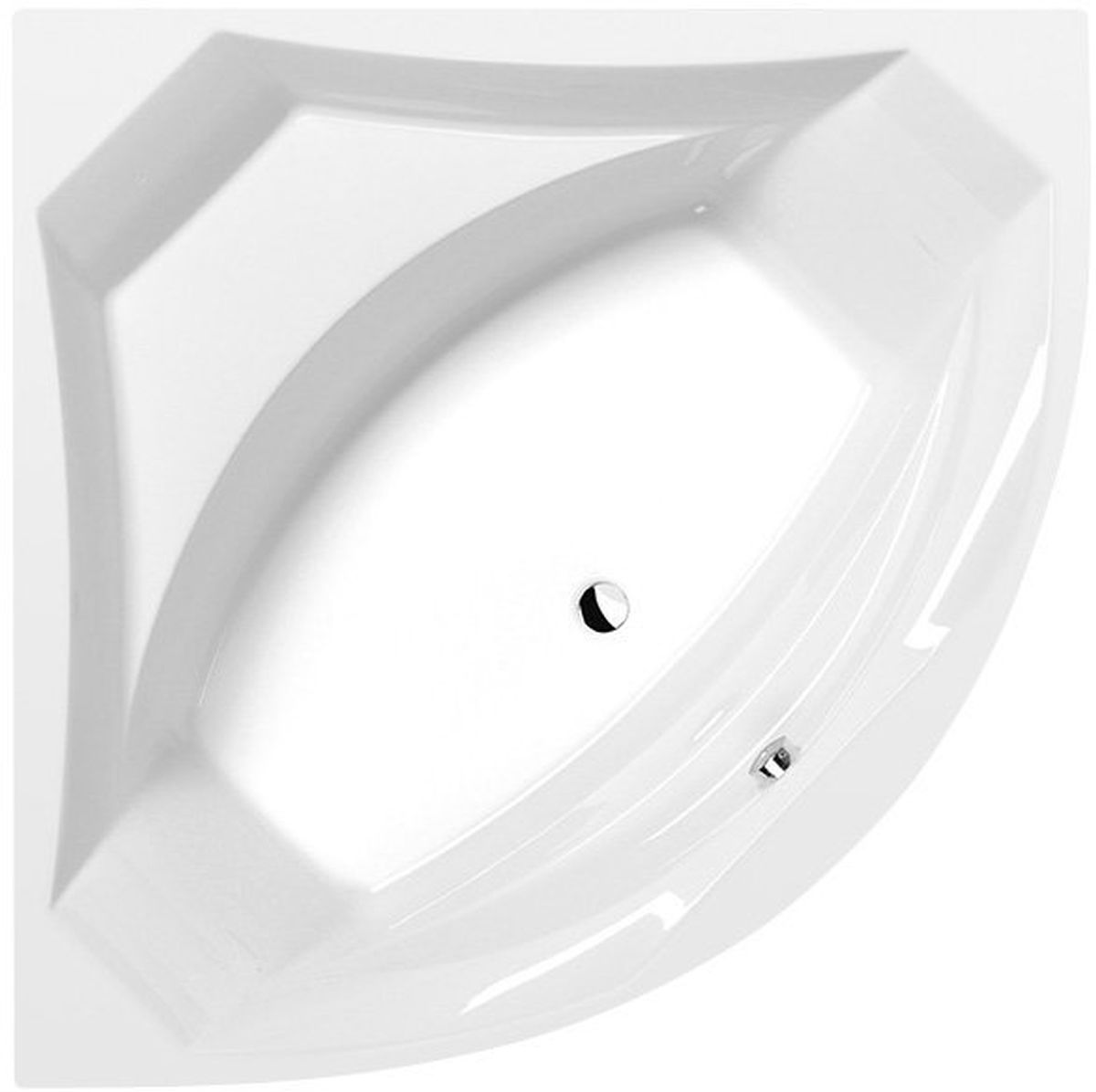 Polysan Rosana rohová vana 140x140 cm Levostranná bílá 64119