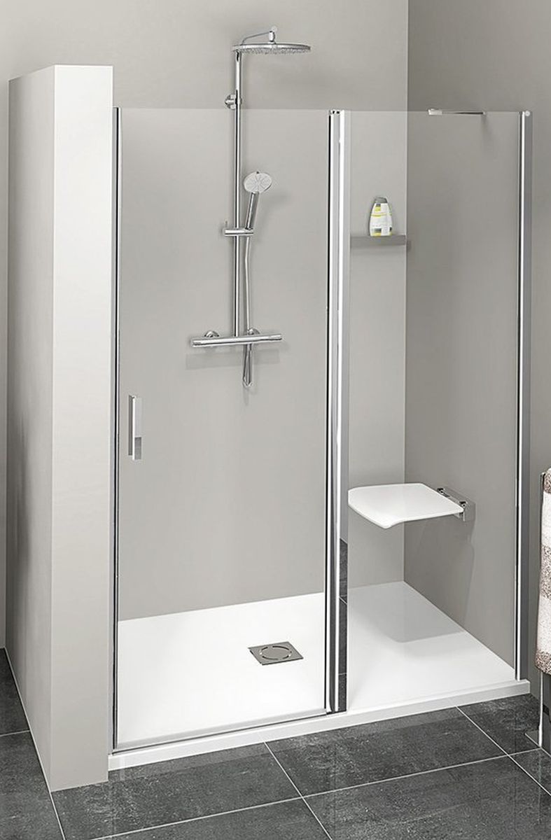 Polysan Zoom Line sprchové dveře 150 cm sklopné chrom lesk/průhledné sklo ZL1315