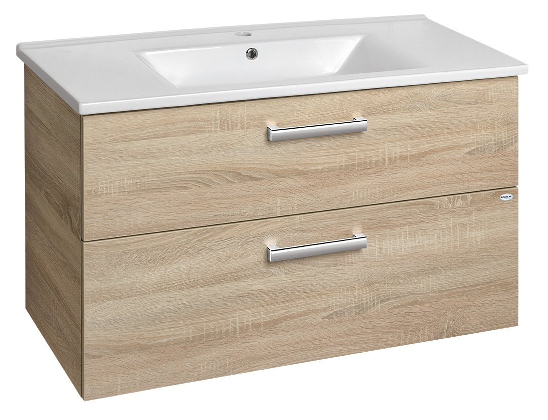 Aqualine Vega skříňka 97x43.6x60 cm závěsná pod umyvadlo dub VG903