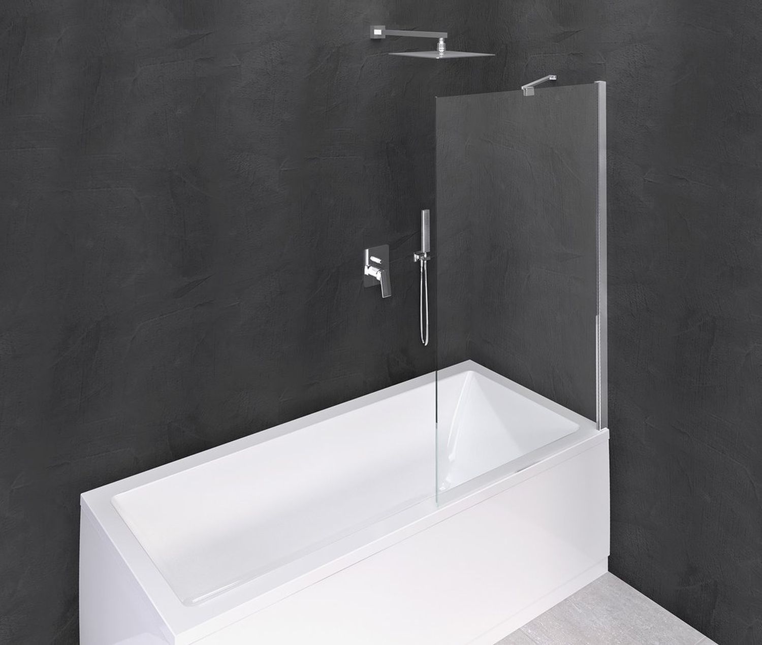 Polysan Modular Shower vanová zástěna 80 cm jednodílný chrom lesk/čiré sklo BMS1-80