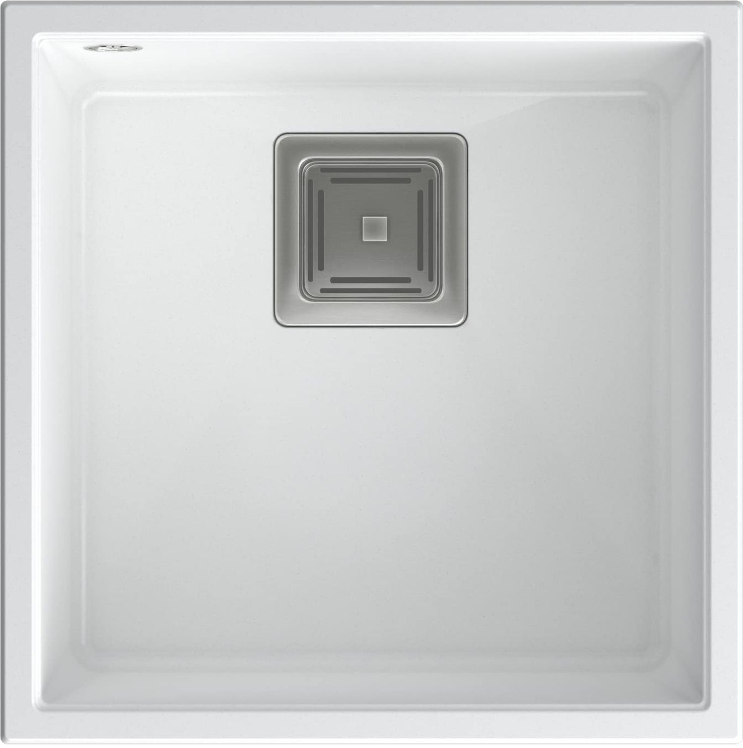 Quadron David dřez graniteq 42x42 cm bílá HQD4242U1-BS