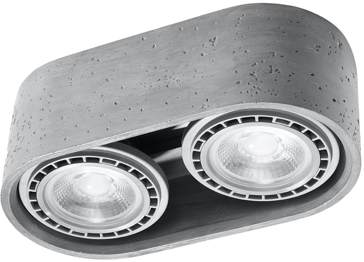 Sollux Lighting Basic stropní světlo 2x40 W šedá SL.0882