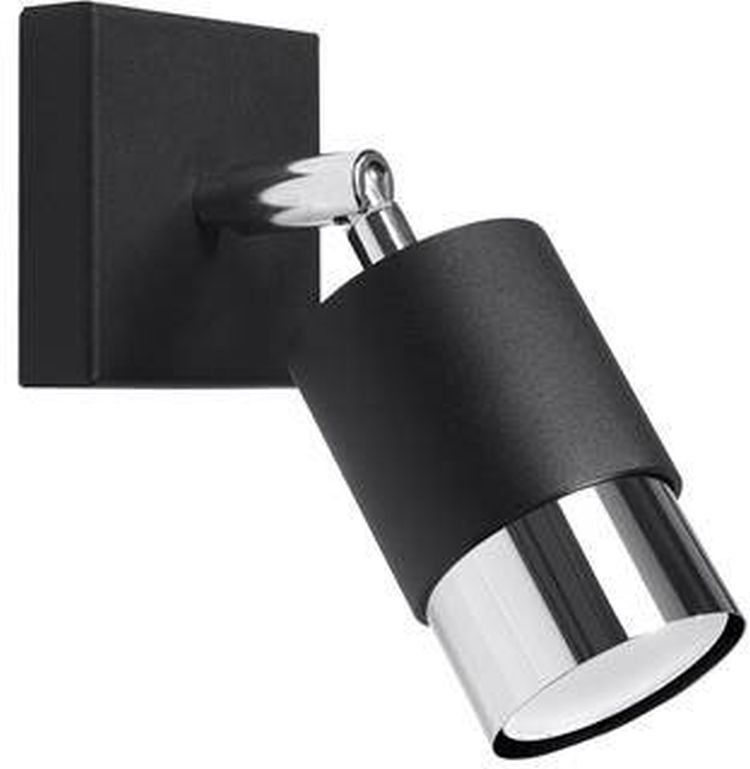 Sollux Lighting Nero nástěnné svítidlo 1x40 W černá-chrom SL.1064