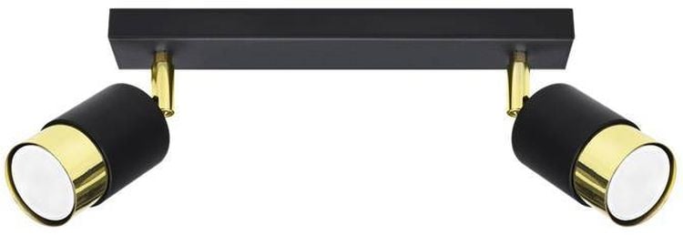 Sollux Lighting Nero stropní světlo 2x40 W černá-zlatá SL.1070