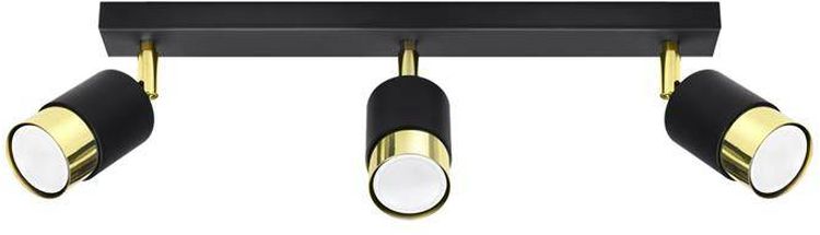 Sollux Lighting Nero stropní světlo 3x40 W černá-zlatá SL.1071