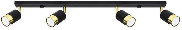 Sollux Lighting Nero stropní světlo 4x40 W černá-zlatá SL.1072