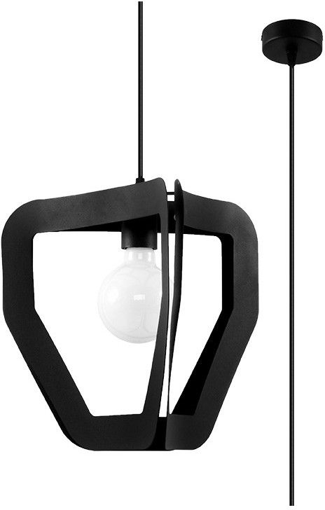 Sollux Lighting Tres závěsné svítidlo 1x60 W černá SL.0930