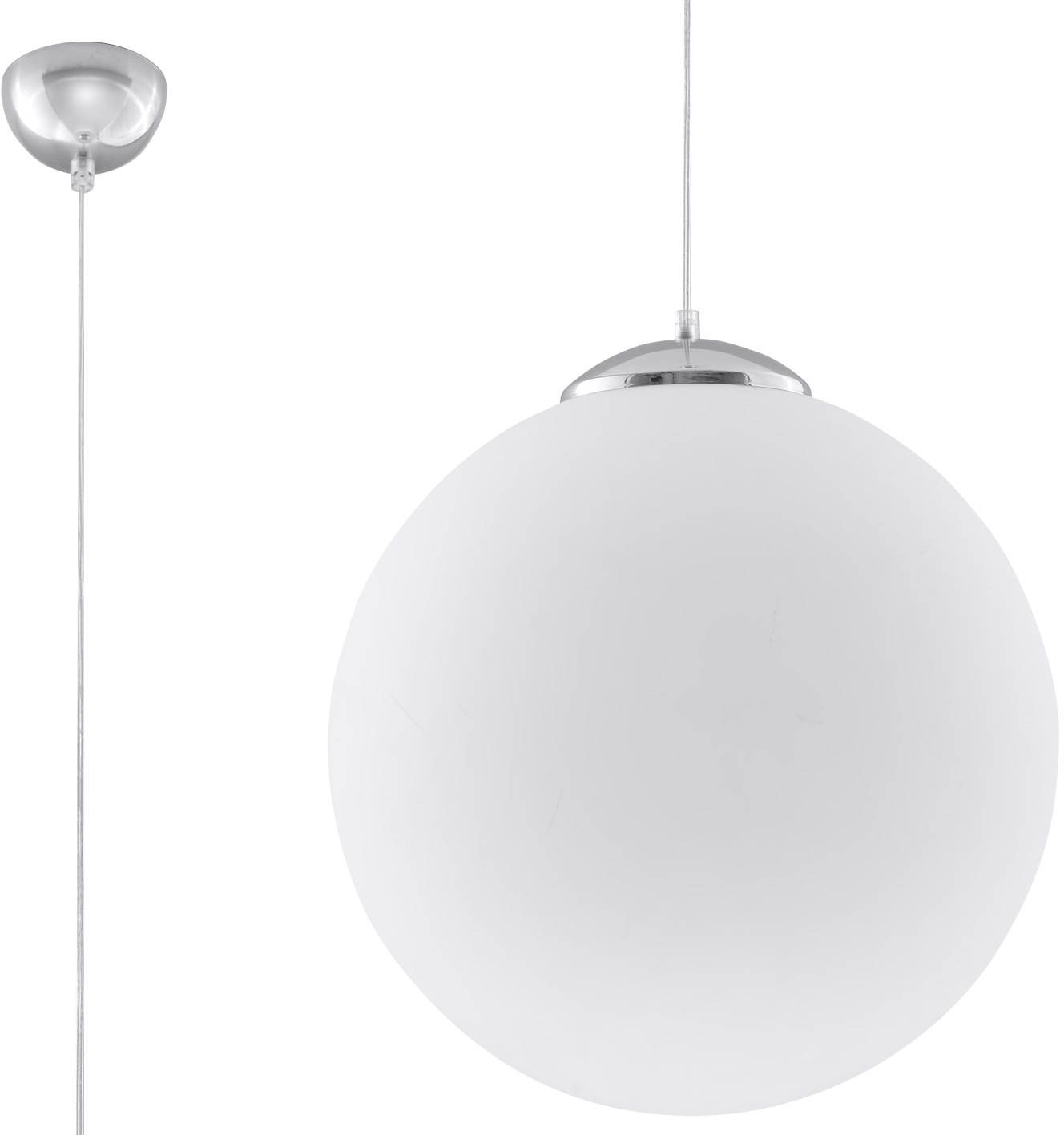 Sollux Lighting Ugo závěsné svítidlo 1x60 W bílá-chrom SL.0264