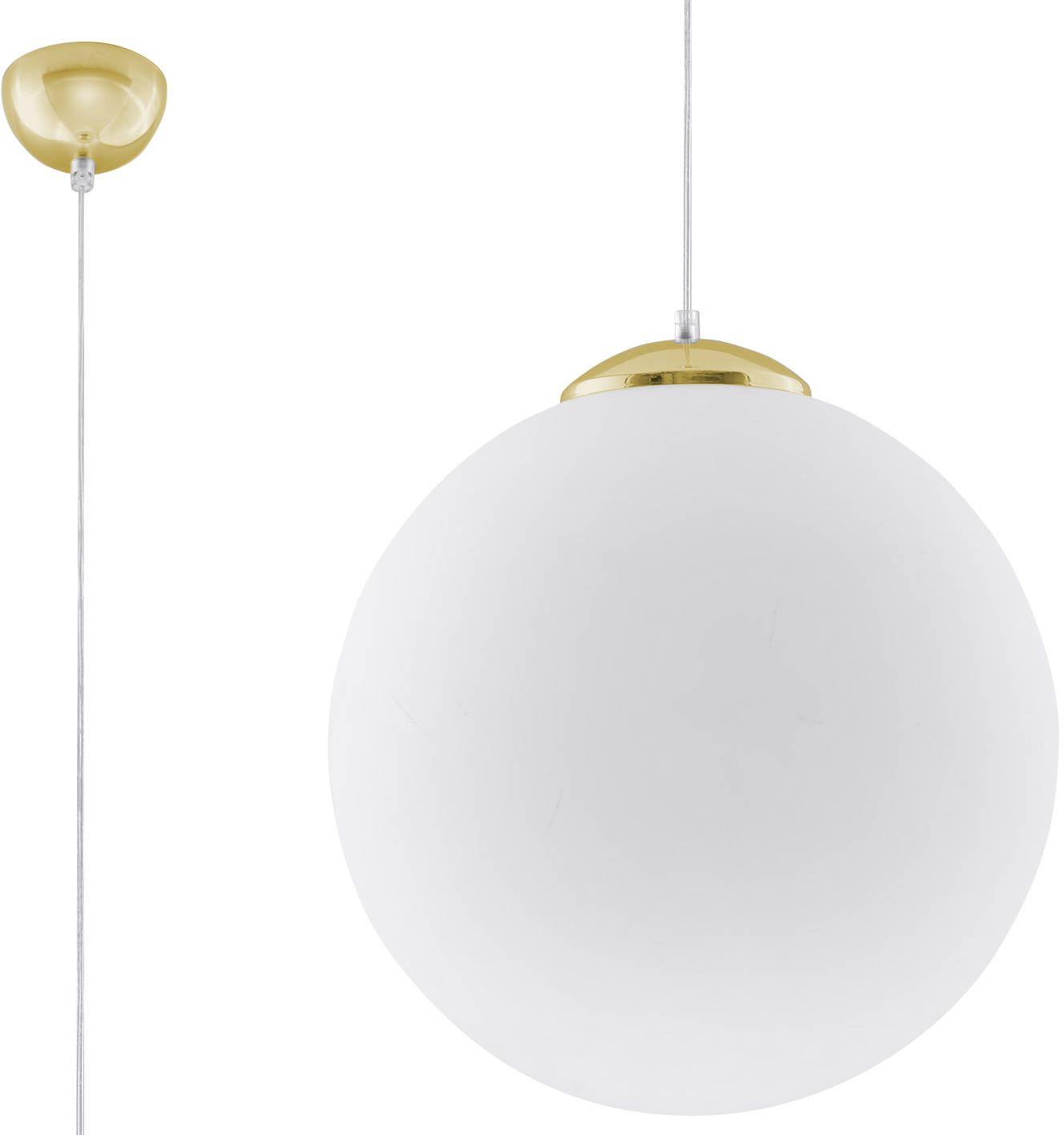 Sollux Lighting Ugo závěsné svítidlo 1x60 W bílá-zlatá SL.0717