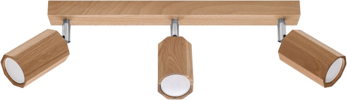 Sollux Lighting Zeke stropní světlo 3x40 W dřevo SL.1030