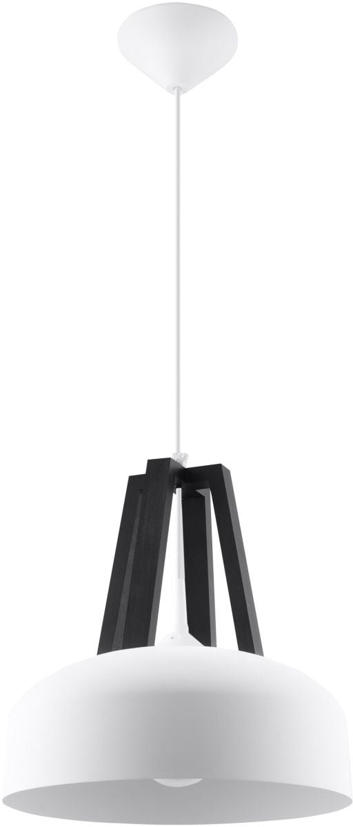 Sollux Lighting Casco závěsné svítidlo 1x60 W bílá-černá SL.0387