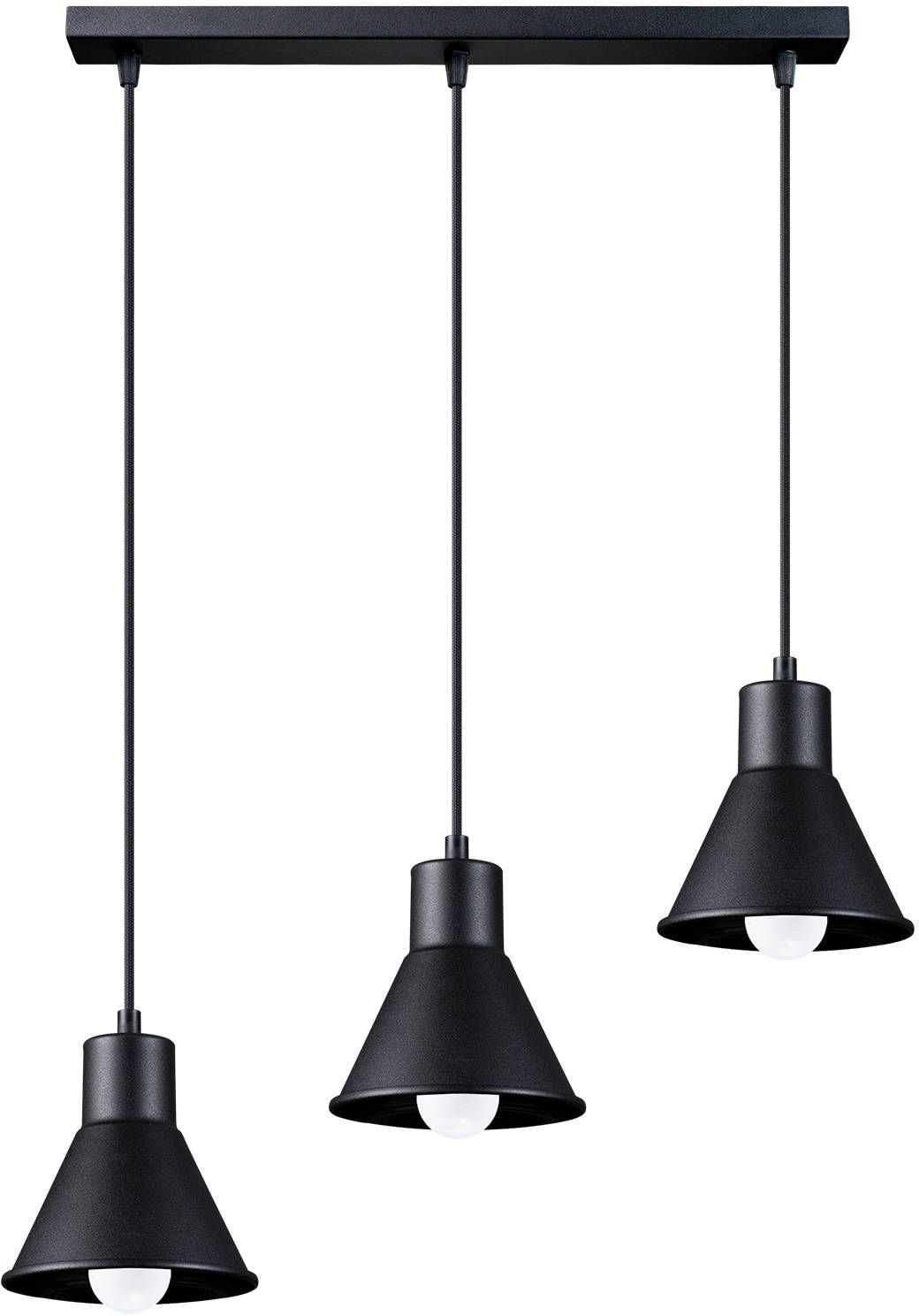 Sollux Lighting Taleja závěsné svítidlo 3x60 W černá SL.0986