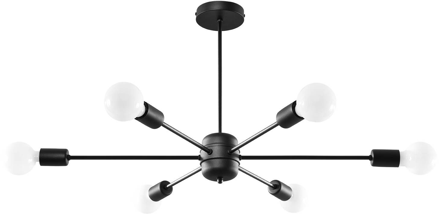 Sollux Lighting Lango stropní světlo 6x60 W černá SL.1023