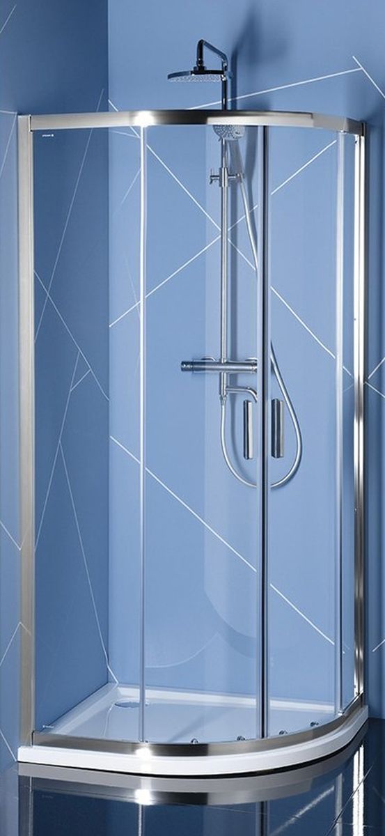 Polysan Easy Line sprchový kout 120x90 cm půlkulatá chrom lesk/průhledné sklo EL2715
